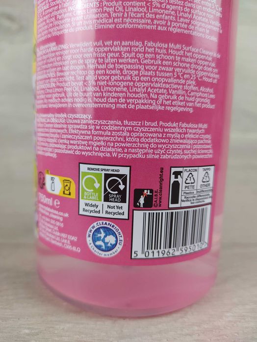 Fabulosa Uniwersalny spray czyszczący Lemon Lavender 750 ml