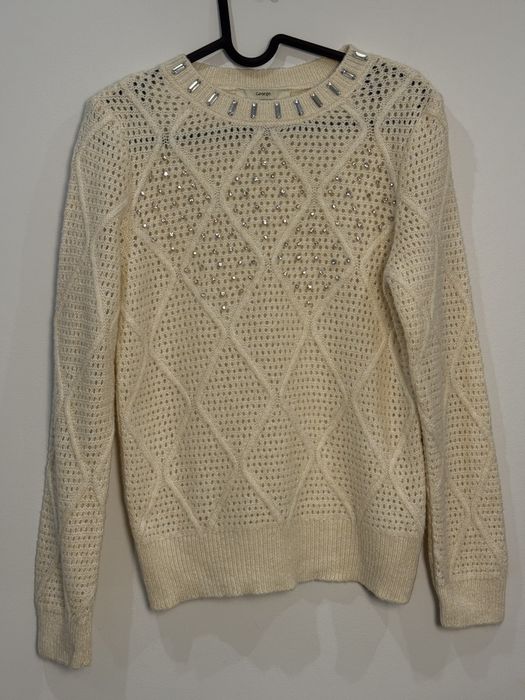 Kremowy sweter damski S