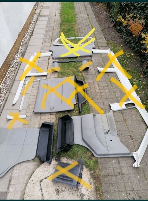 Transporter t4 lift caravelle multivan tapicerki drzwi wnętrze komplet