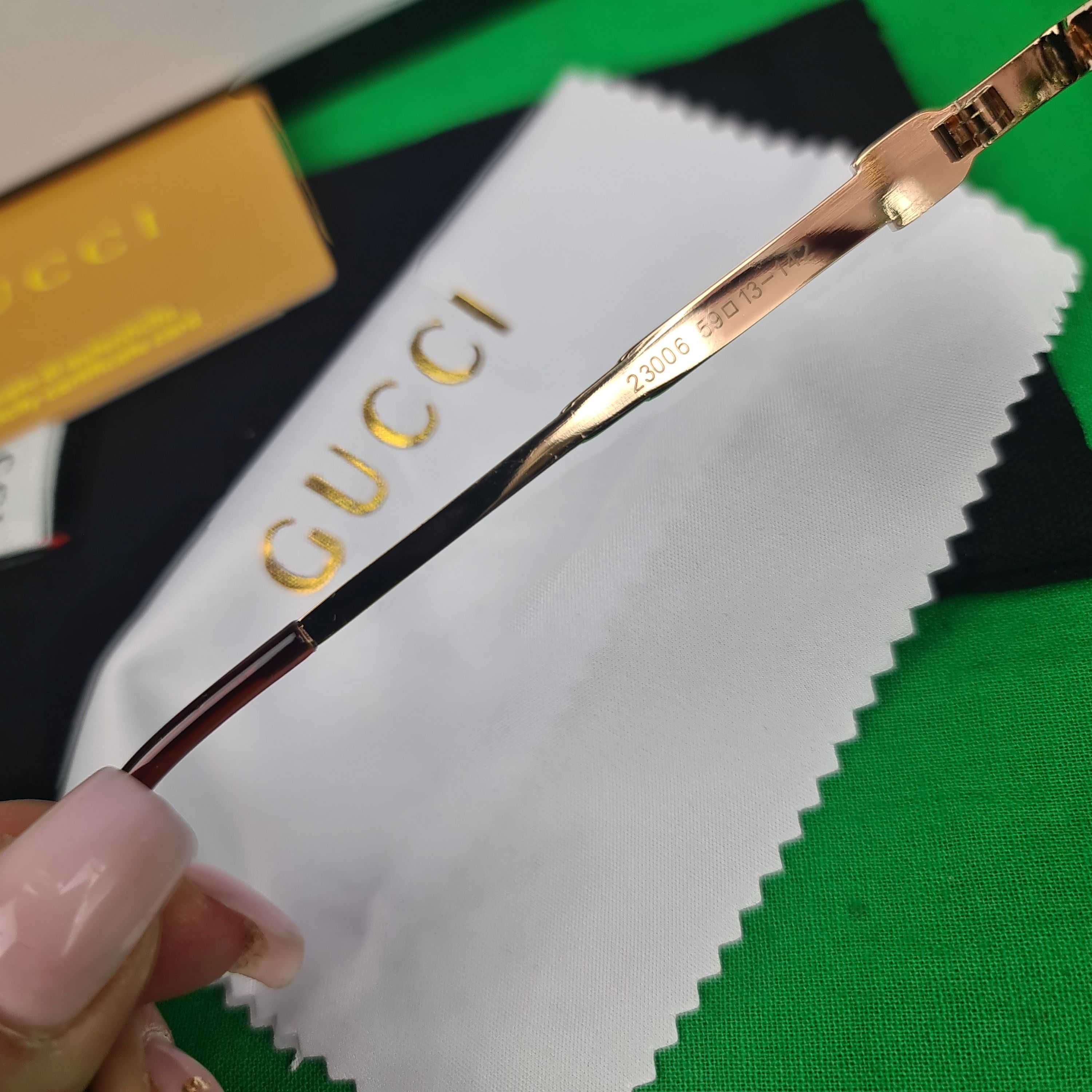 Okulary zestaw komplet meskie damskie unisex Gucci monogram Premium