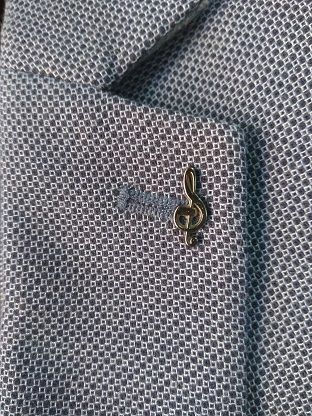 Pins pin wpinka przypinka w klapę marynarki KLUCZ WIOLINOWY