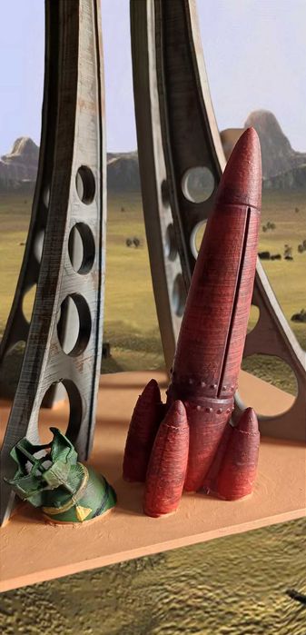 Stojak na słuchawki, kolekcjonerski Fallout, red rocket + gratis