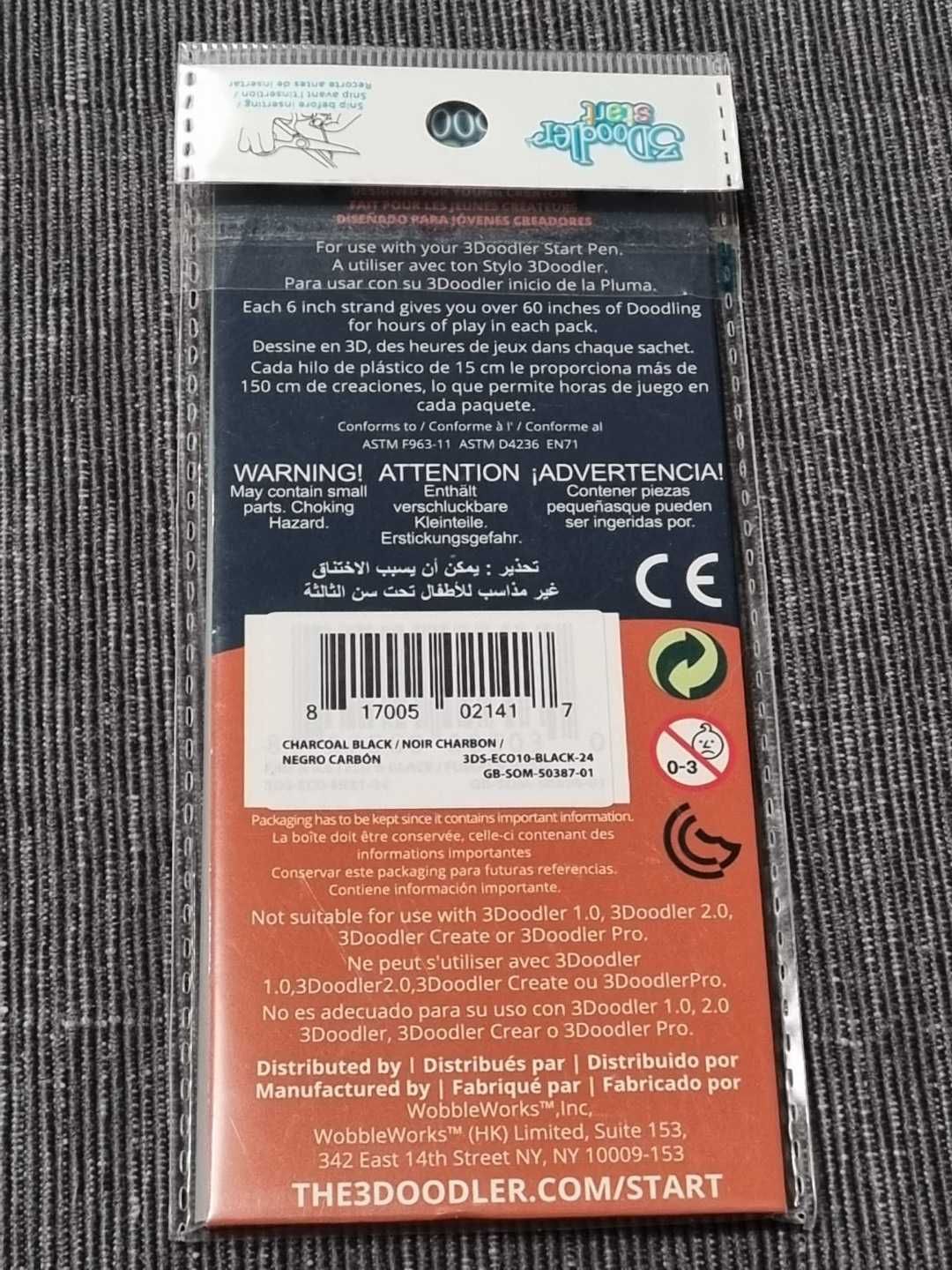 filamenty oryginalne 3doodler biały, różowy, czarny, kremowy