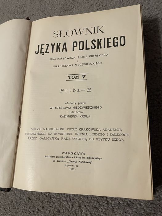 Slownik języka polskiego rok 1900. Pięć tomów