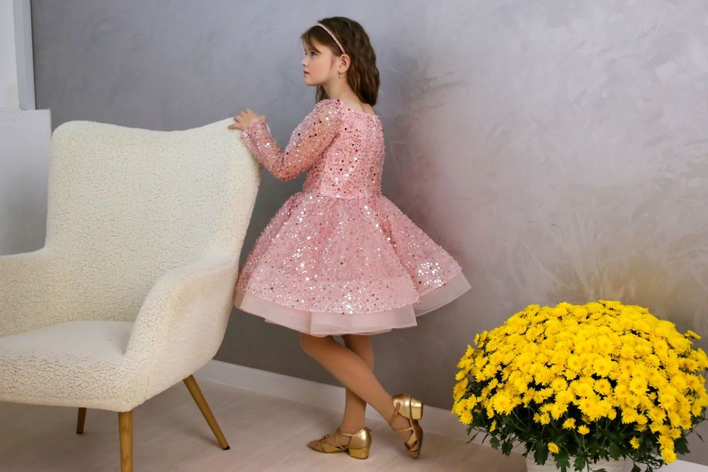 Святкова пудрова сукня 122-128