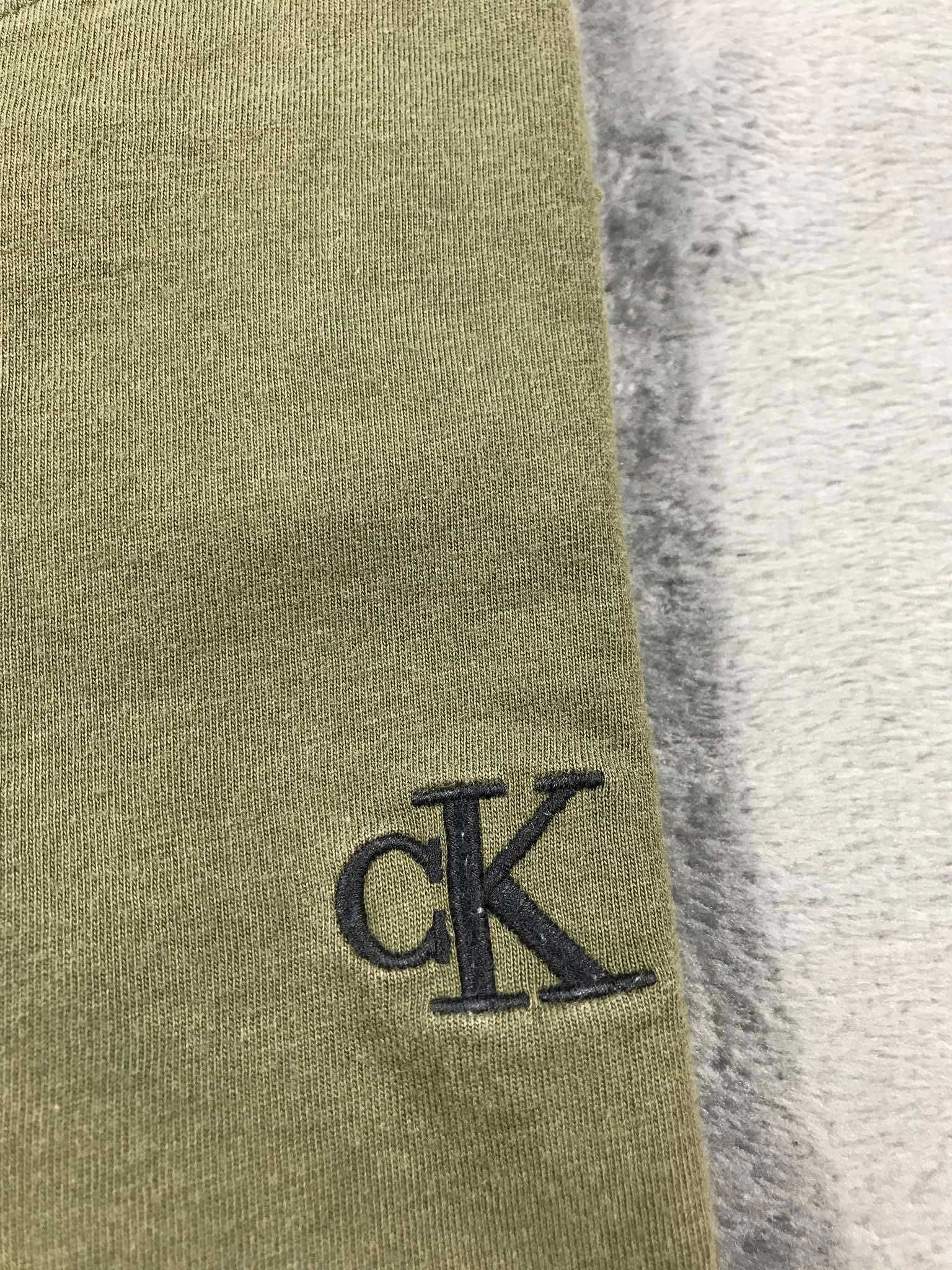 Koszulka Calvin Klein Khaki Basic Haft Casual Opium Y2K Retro Vintage