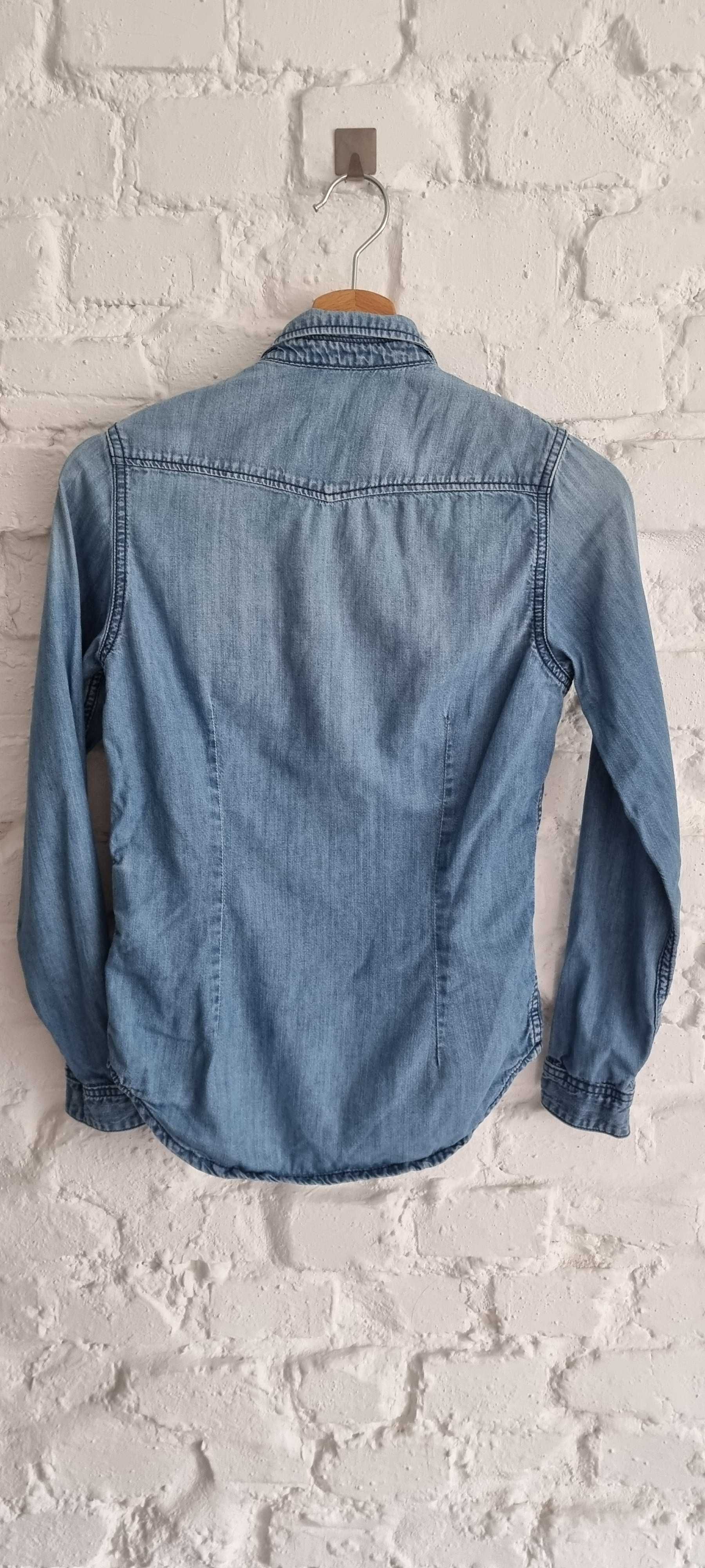 Koszula Pepe Jeans jeansowa niebieska XS 34