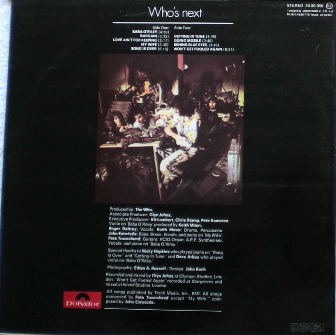 The Who - Who’s Next (1971) LP vinil & Tommy LP Duplo Vinil