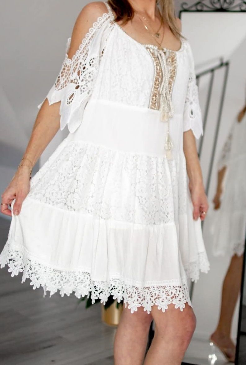 Sukienka trapezowa Boho 40 42 44