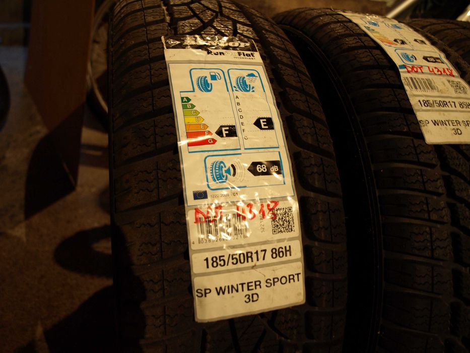Nowe opony zimowe 185/50r17 runflat Dunlop Winter Bmw Mini
