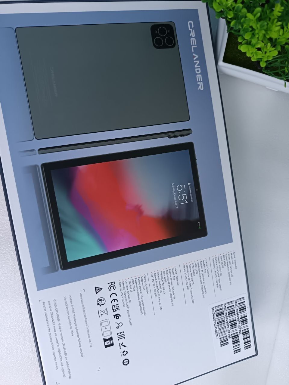 12/512 Gb, планшет, телефон,новый,2в1 , комплект