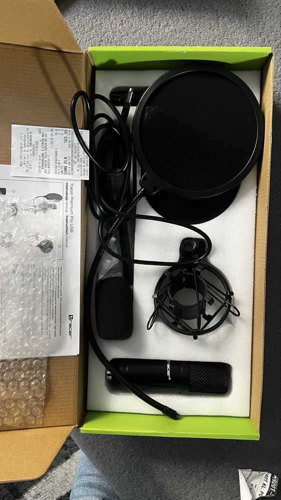 Mikrofon Tracer Premium Pro USB Przewodowy Pojemnościowy Czarny