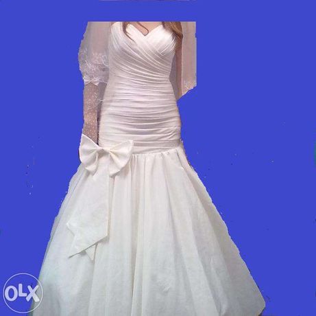 Свадебное платье р.44-48,цвет айвори.