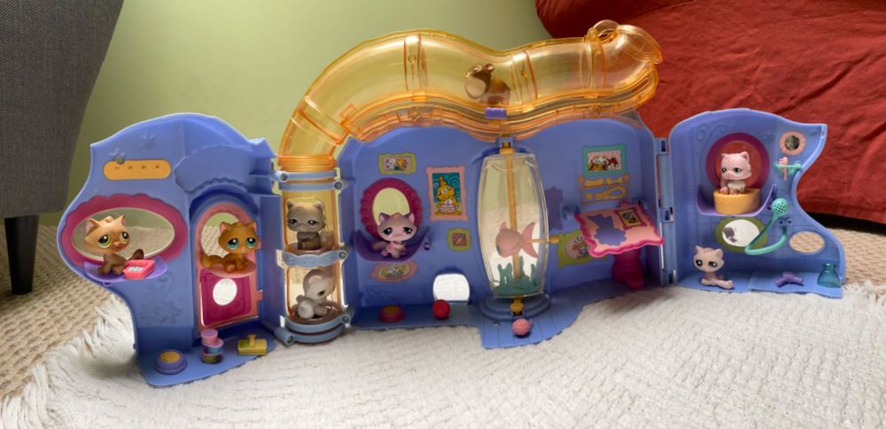 Domek rozkładany z tunelem dla zwierząt lps dla pet shopów