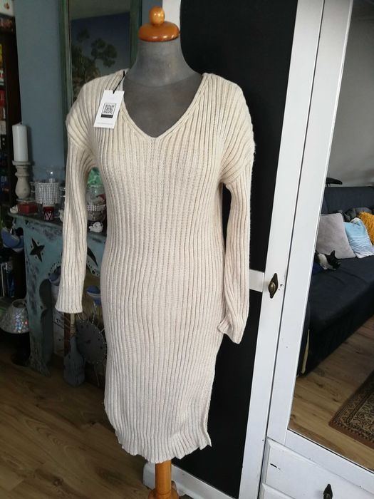 Tunika sukienka dzianina paski