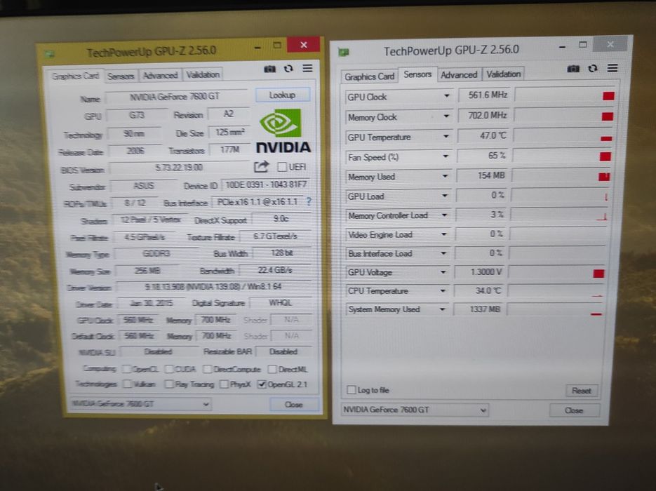 GeForce GT7600 256 MB