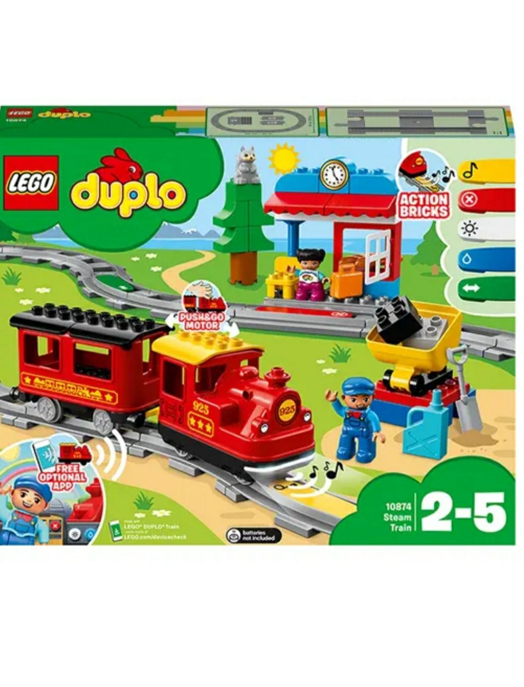 Lego duplo железна залізна дорога залізниця потяг поїзд 10874 і 10507