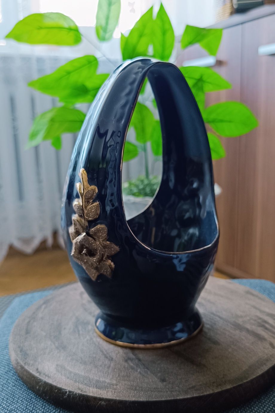 Serwis do herbaty zestaw (20 elem.) Korea Północna kobalt złocenia PRL