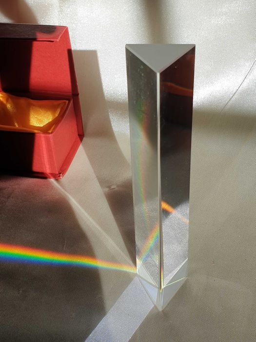 Prisma refractário de 15 cm em cristal com estojo