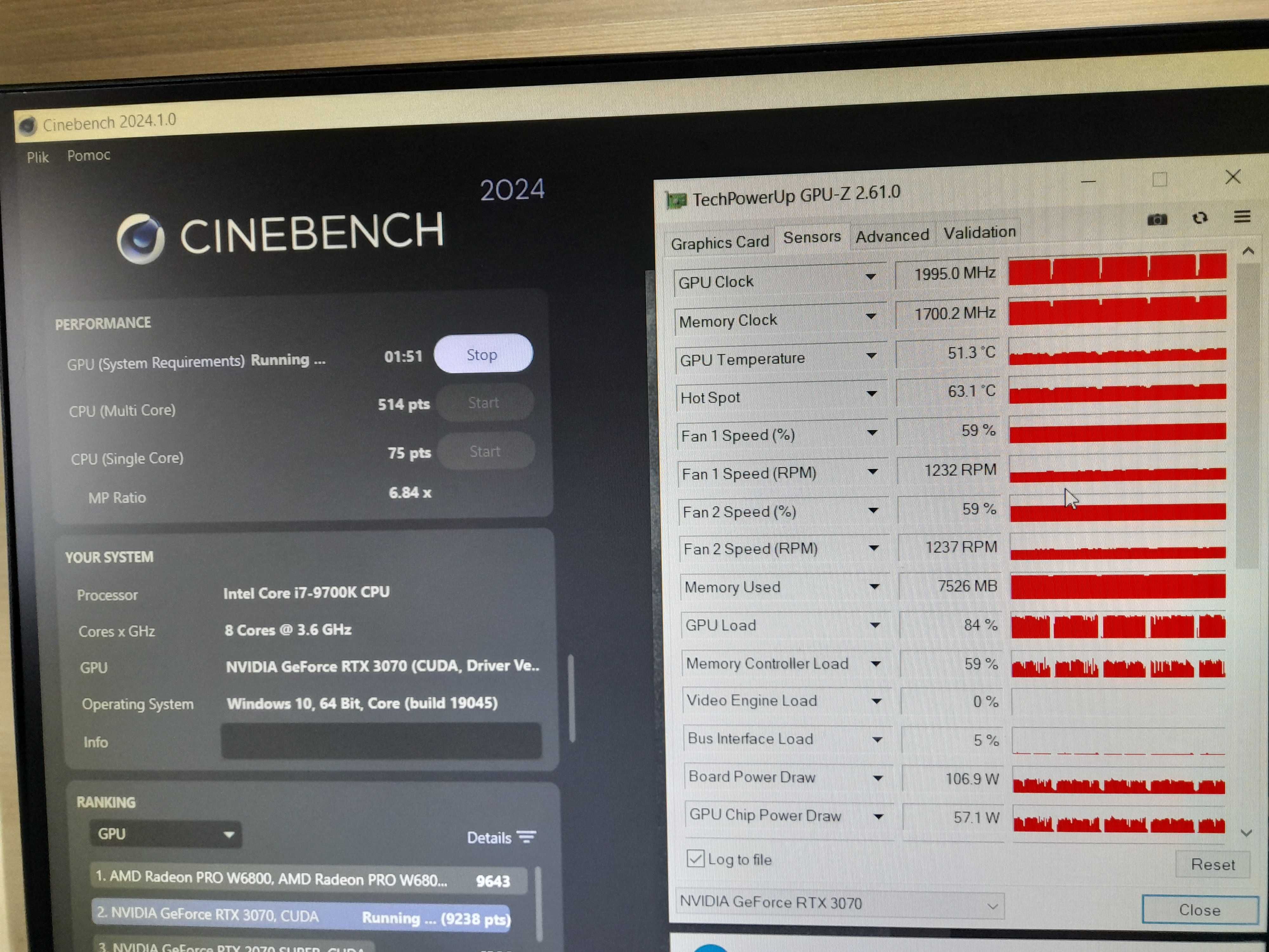 I7 9700K/16GB DDR4/RTX 3070/2TB SSD
