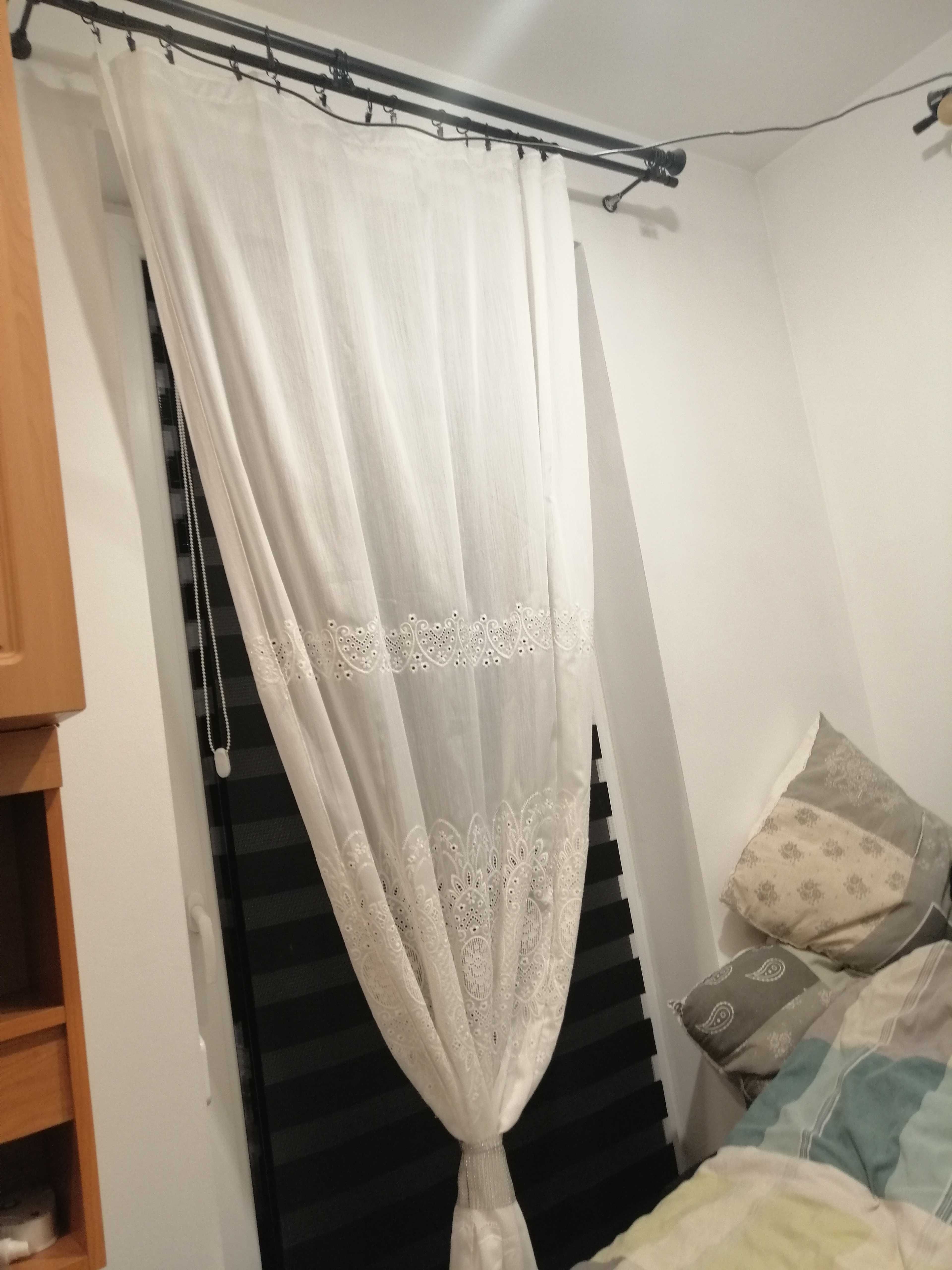 Karnisz czarny 80cm, podwójny, loft