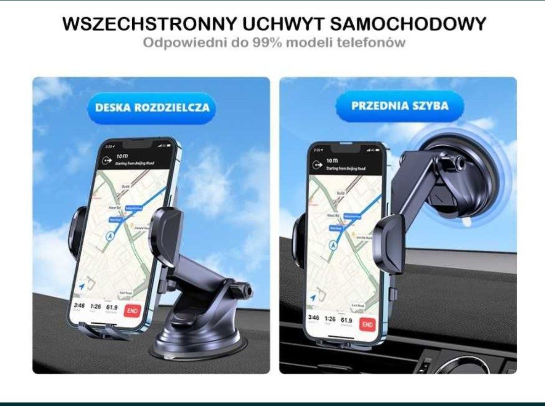 Uchwyt na telefon TOPK do samochodu(szyba, kokpit)