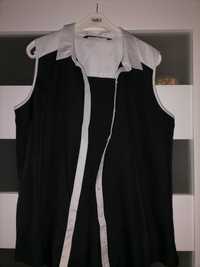 Elegancka koszula czarno biała r M/L