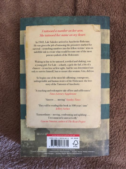 Livro: O tatuador de Auschwitz