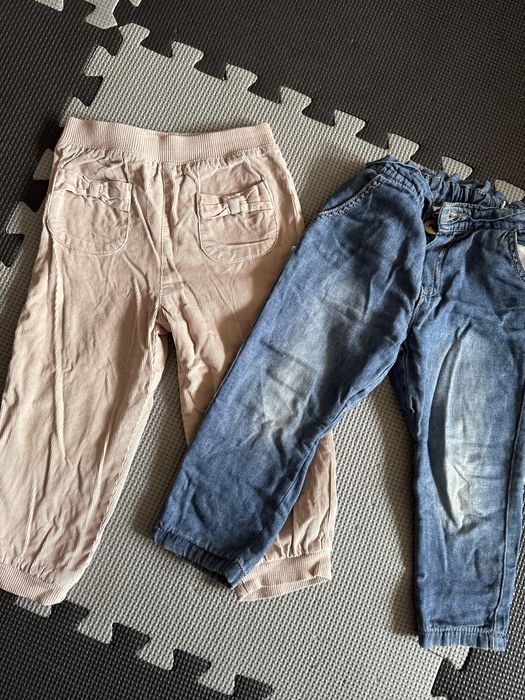 Spodnie 86 jeans sztruks