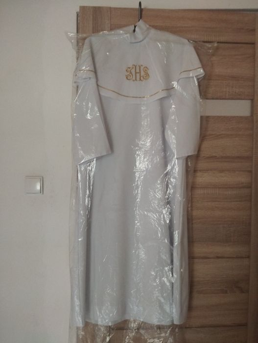 biała alba komunijna dla dziewczynki