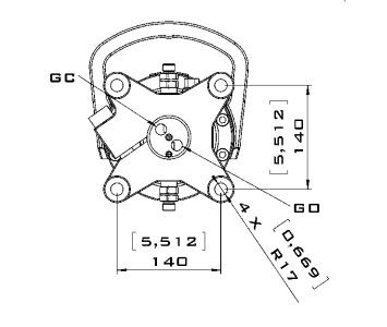 Rotator / obrotnica / rotor / Finn Rotor CR 400-W25F140 / 4 T /Flansza