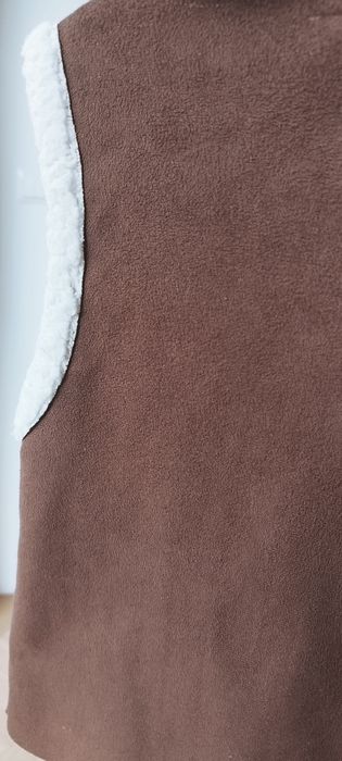 Kamizelka na zimę "zamsz baranek" 146 na 152