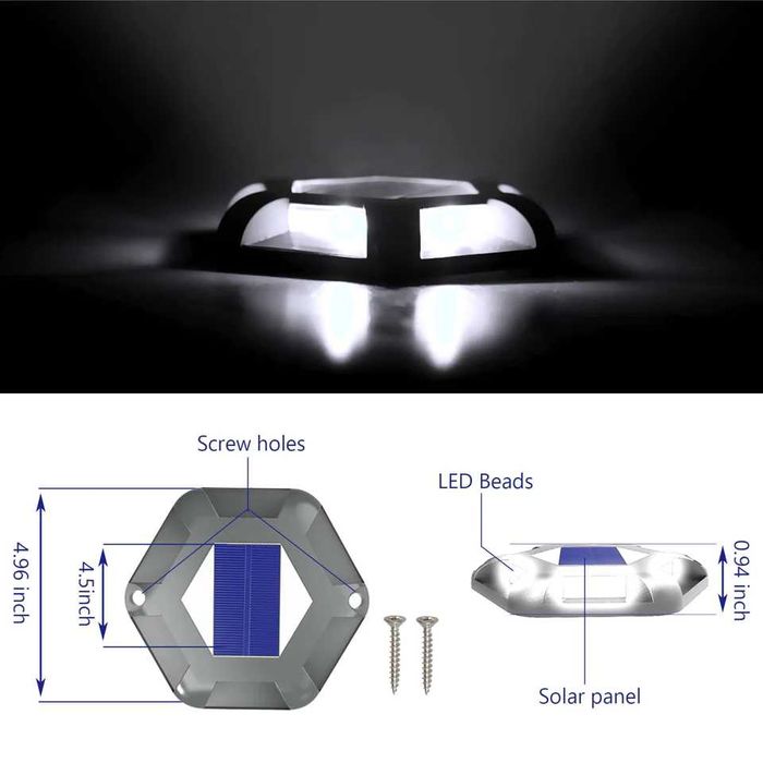 PROMO !!! Lampa solarna LED G7008 (2W) 3000K + 6000K