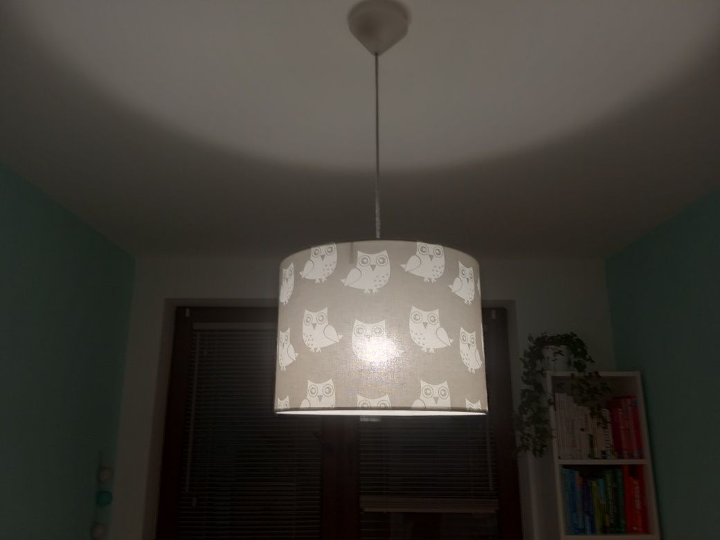 Lampka nocna + lampa wisząca Sowy