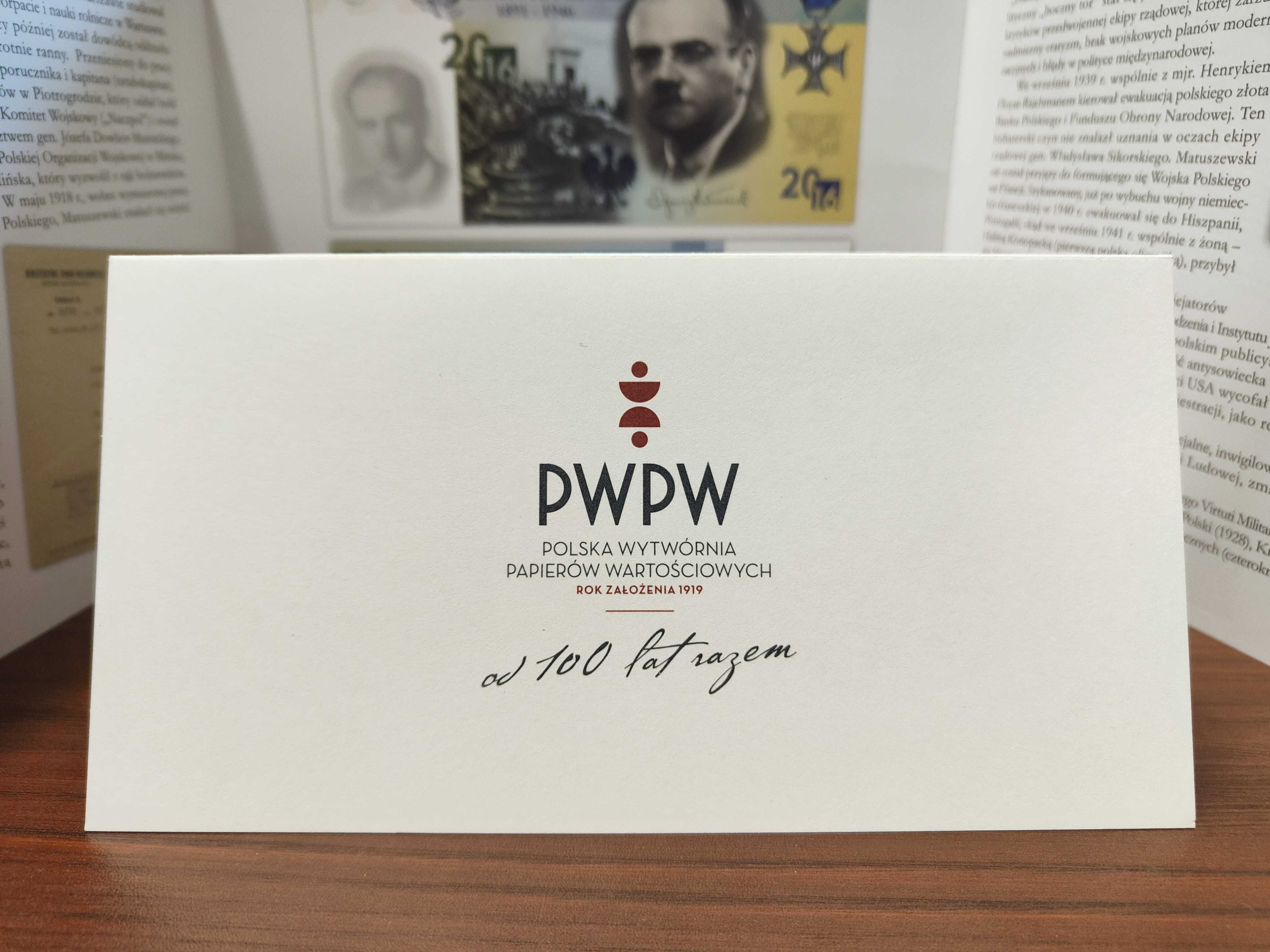 Druk testowy PWPW Ignacy Matuszewski + duży folder