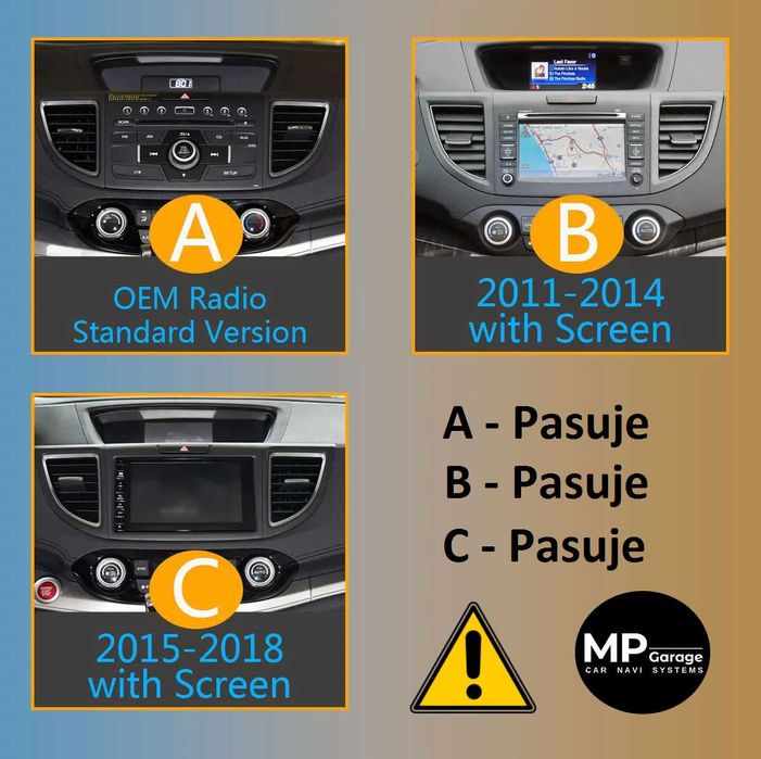 Nawigacja Android Honda CRV 4 2012/2018 4G LTE CarPlay/AA Qled