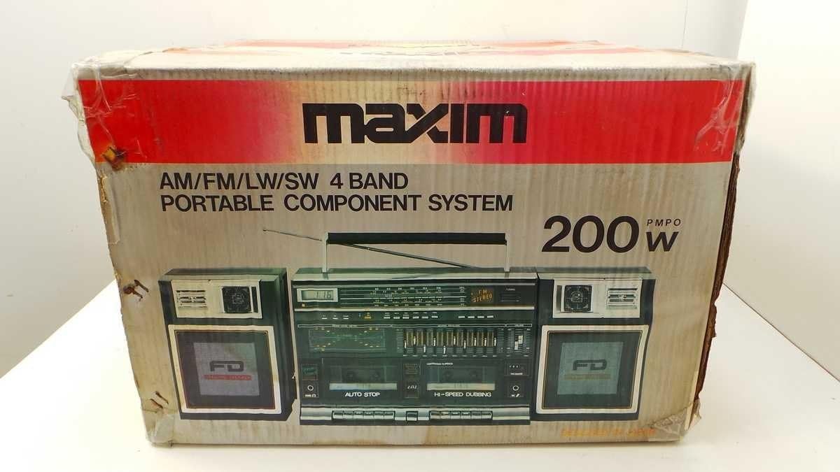Nowy boombox Maxim MX-939 Ghetto Retro z roku 1986, wieża, audio