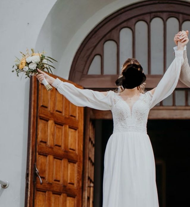 Sukienka ślubna boho koronka