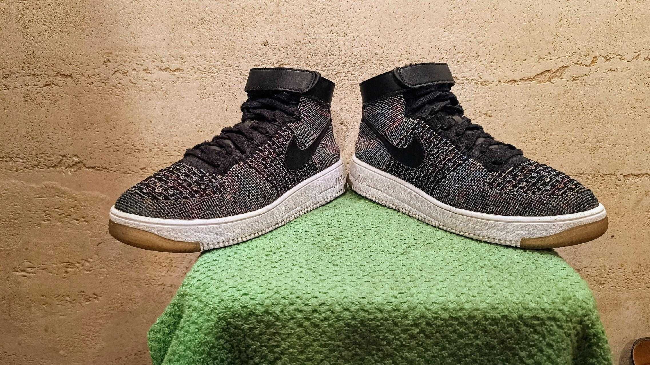 Wysokie sneakersy NIKE AIR FORCE 1 ULTRA FLYKNIT MID r.40,5 st.b.dobry