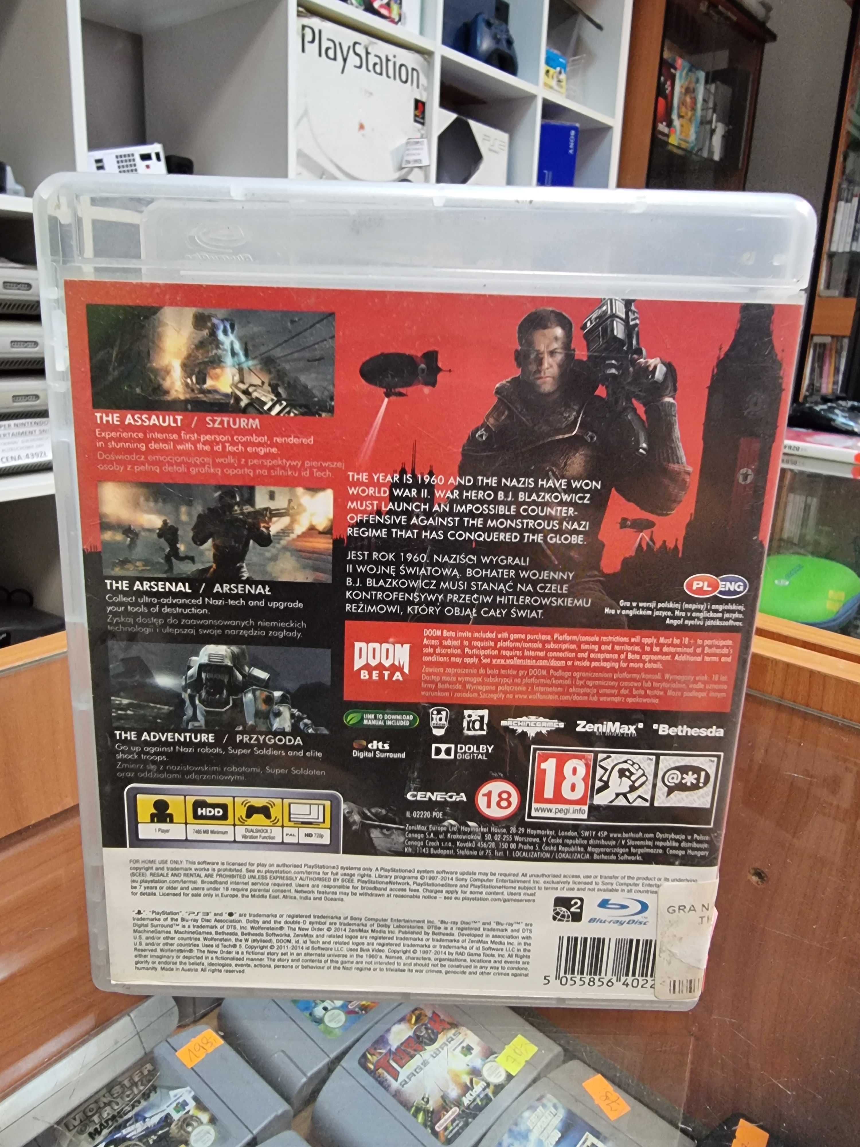 Wolfenstein: The New Order PS3, Sklep Wysyłka Wymiana