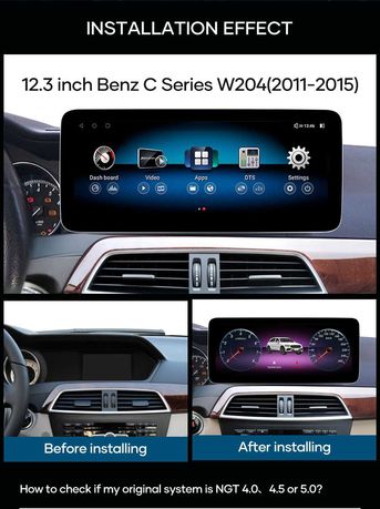 Radio DAB+ GPS WiFi Android Mercedes C W204 NTG4.5 12,3 cala