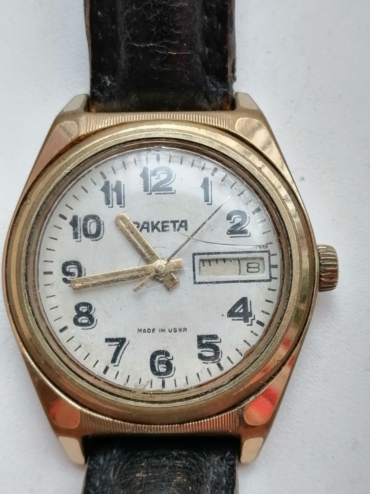 Часы наручные мужские Ракета, позолота, СССР