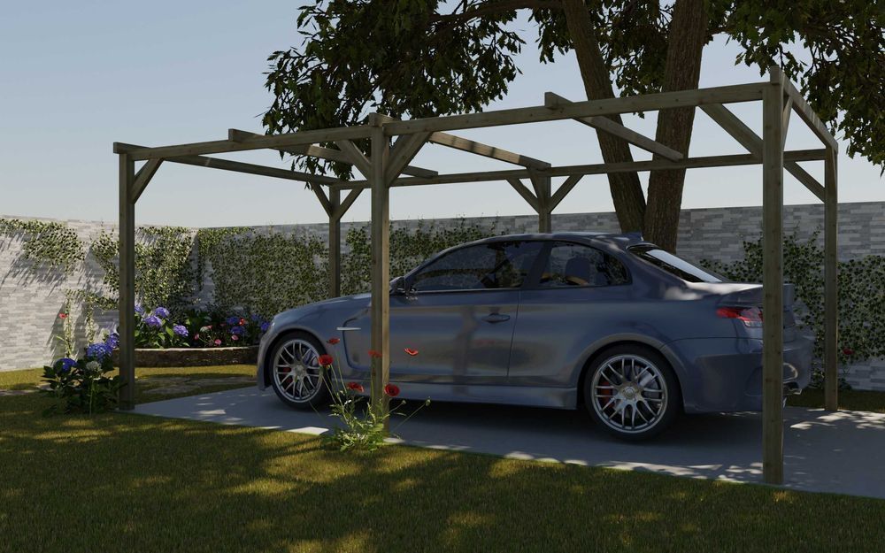 Wiata garażowa Carport 3x5 m impregnowany CAR1