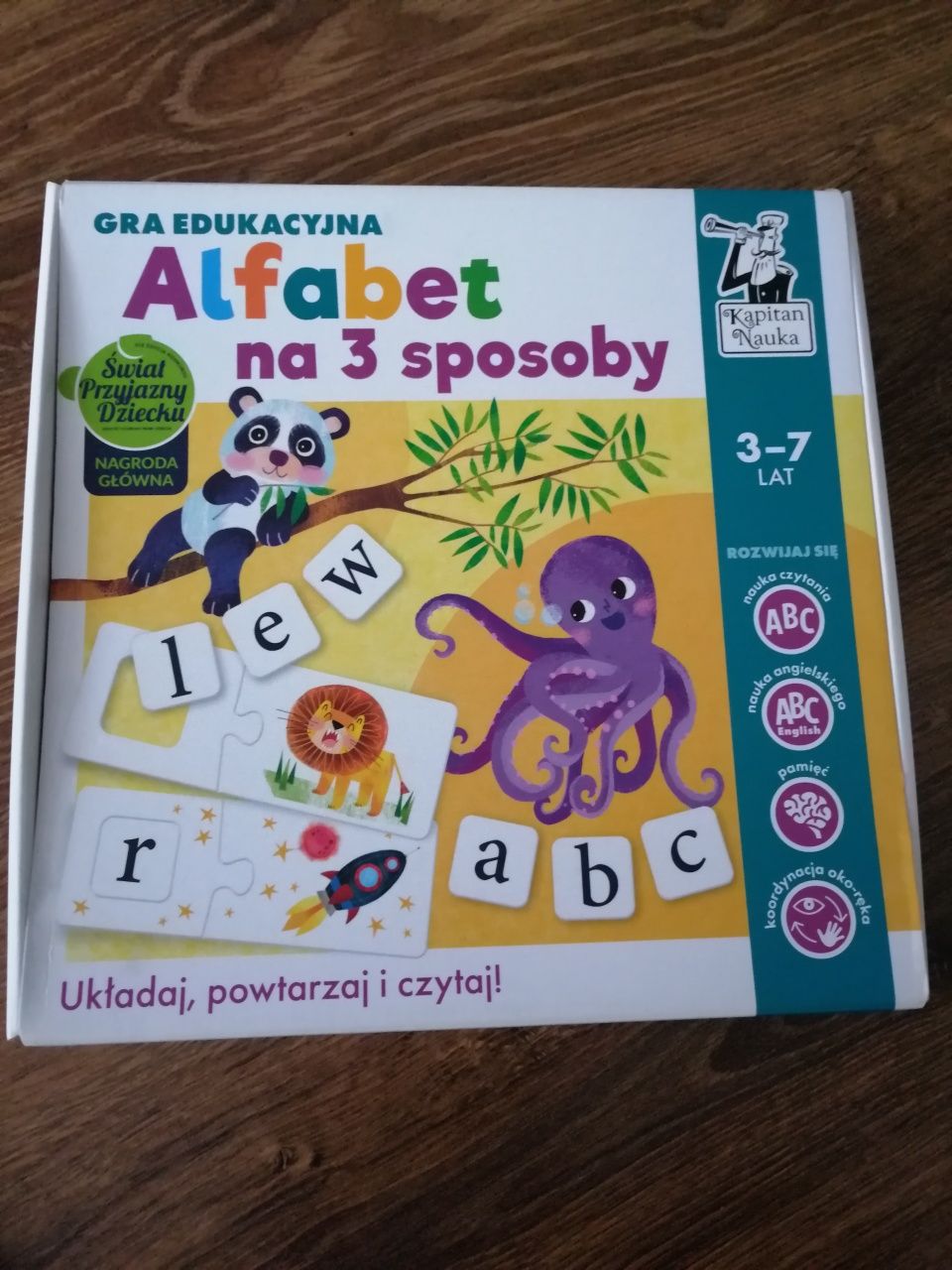 Gra edukacyjna Alfabet na 3 sposoby Kapitan Nauka 3-7 lat