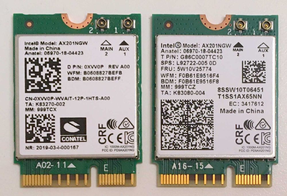 Модуль Wi-Fi Intel 9260 AC AX200 AX210 WiFi Антенны MHF4