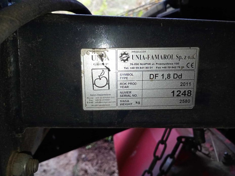 Prasa Walcowa Unia Farmrol Df 1.8 dd