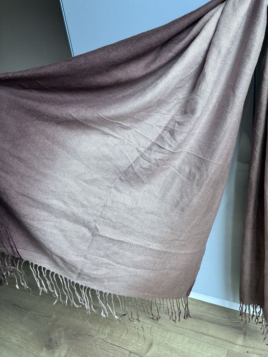 Szal chusta duża brązowa