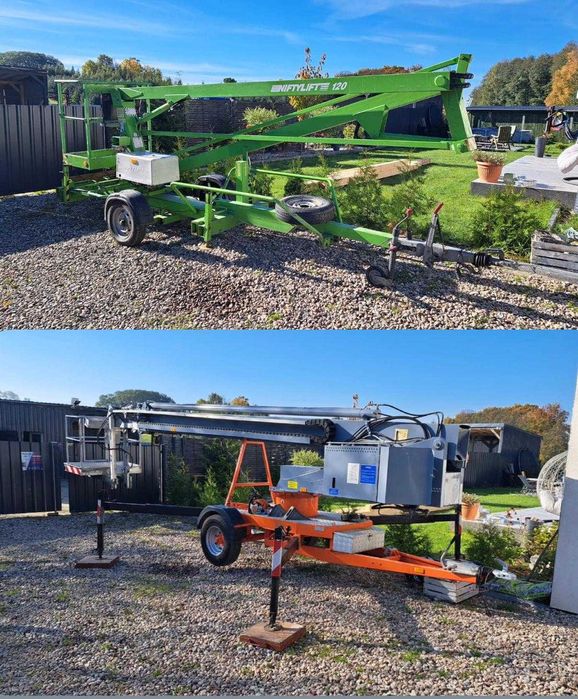 Zwyżka Podnośnik koszowy wynajme na Przyczepie 12.5/22m USŁUGI WYNAJEM