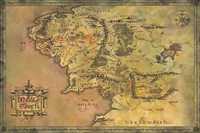Plakat The Lord the Rings Mapa Władca Pierścieni A1