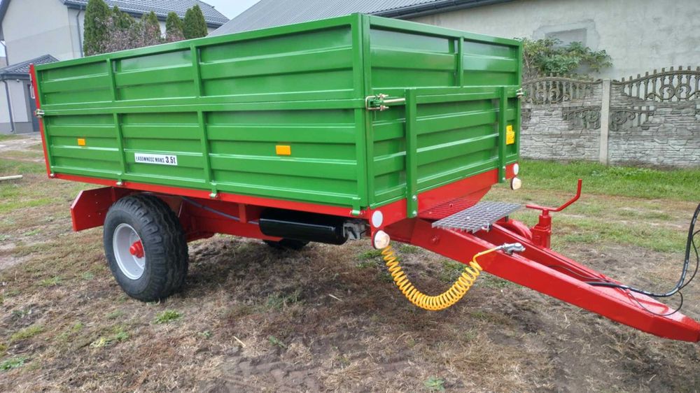 Przyczepa wywrotka jednoosiowa nowo zrobiona 2025r